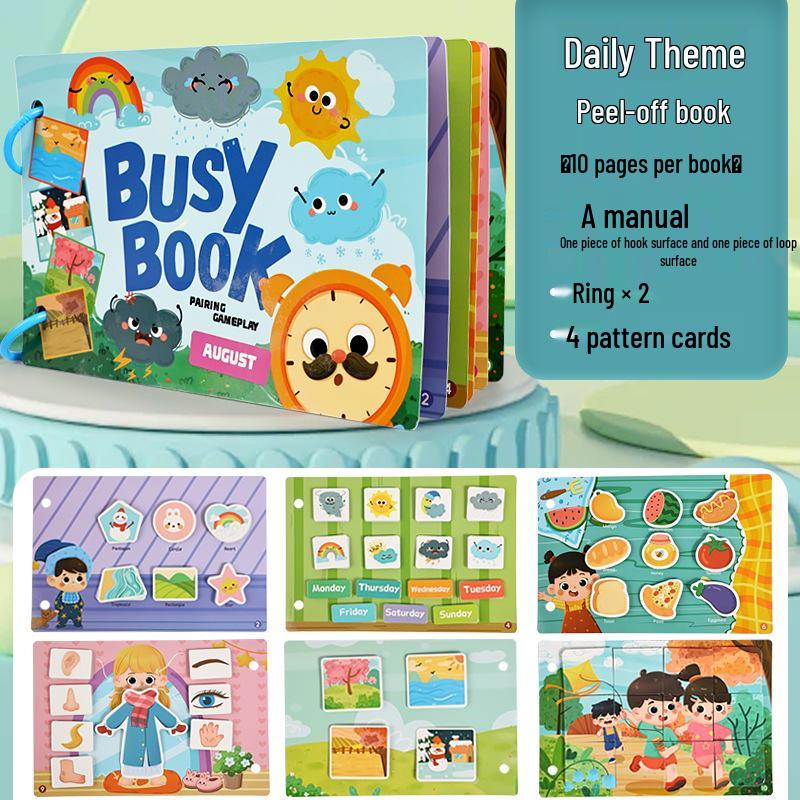 Cross-border Montessori Cognitive Quiet Book: Early Education Puzzle and Enlightenment Teaching Aids for Children