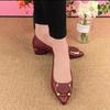 Summer Soft Bottom Single Shoes Female In with Thick with Temperament Real Soft Leather Shoes Shallow Mouth Pointed Flat Bottom Work Shoes