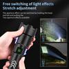 1PC Strong Light Flashlight Zoom Rechargeable Flashlight High Brightness Intelligent Built-in Large Lithium Battery Durable