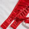 New Sexy Hollowed-out Love Girl Three-point Erotic Underwear Set