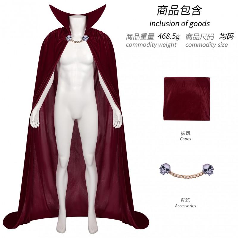 Halloween Gothic Hooded Robe Costume With Chain Detail Medieval Wizard Priest Cosplay Outfit Party