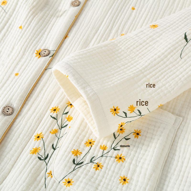 Women's Four-Layer Pure Cotton Gauze Winter Homewear Set