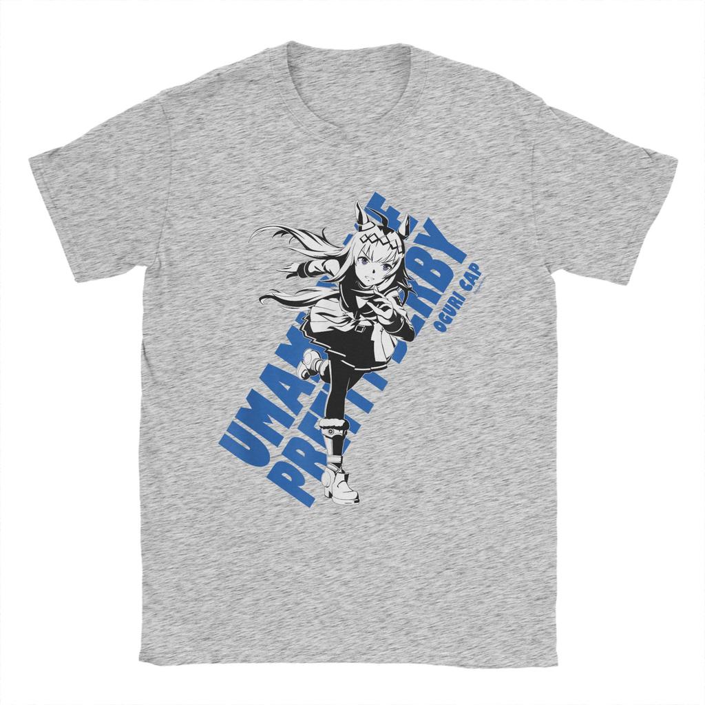Vintage Umamusume Pretty Derby Oguri Cap T-Shirts Men Crew Neck Cotton T Shirts  Short Sleeve Tee Shirt Printing Clothes