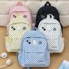 Schoolbag Fashion Polka Dot ins Girls Backpack Versatile Student School Bag Sweet Wind Small Fresh College Style Backpack Women