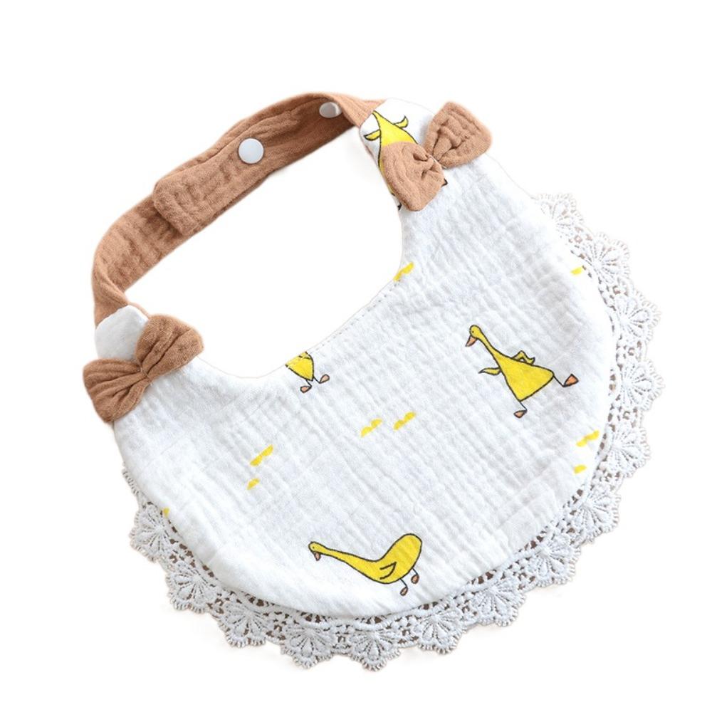 Soft Gauze Cotton Drool Towel Breathable Lace Bow Burp Cloth Baby Feeding  Bib  Nursing Essentials