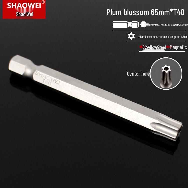 Magnetic 50mm Star Screwdriver & Hex Bit Set for Electric Drills