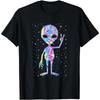 UFO Alien Retro Bright Mountain Lake Camping Visitor T-Shirt Women Men Clothing Tee Ropa Mujer Vintage Clothes Men T Shirt