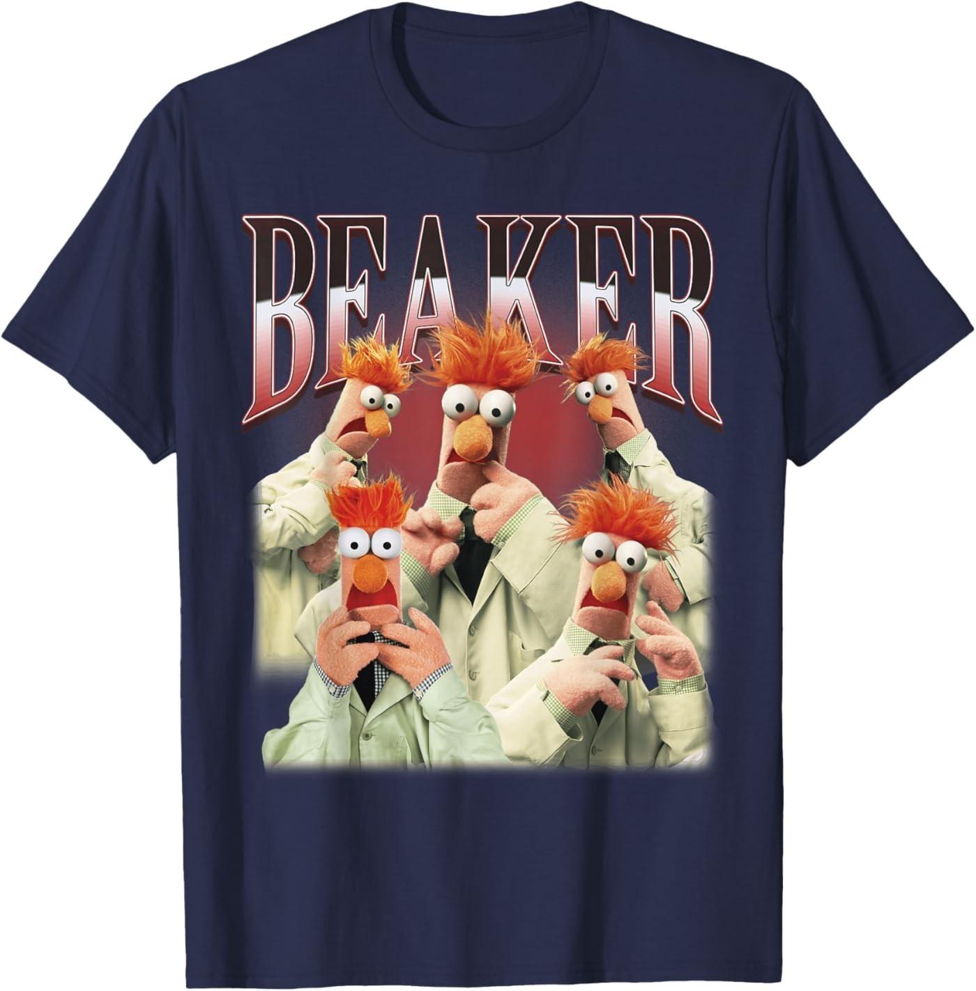 The Muppets Beaker Montage and Gradient Lettering T-Shirt S разноцветный
