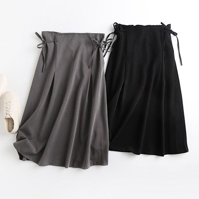 Юбка-бандаж средней длины для женщин весна-осень корейский стиль с высокой талией узкие — фото 8