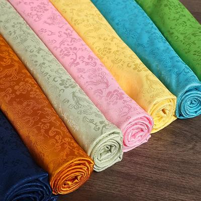 Vintage Dragon Jacquard Silk Brocade Fabric for Kung Fu Uniform Hanfu Tang Suit Traditional Chinese Clothing DIY Craft