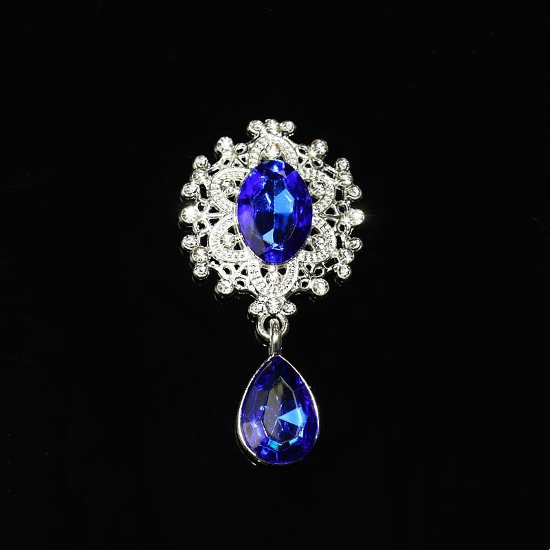 10PCS Metal Fashion DIY Jewelry Accessories Flower Plate Diamond Buckle Water Drop Gem Pendant Alloy Accessories Hair Accessories Headgear Material