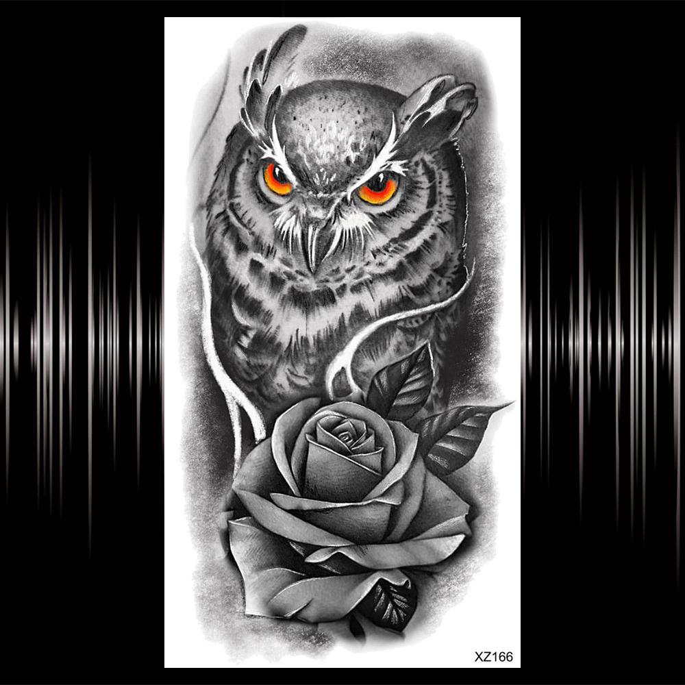 Kompass Brief Temporäre Tattoo Für Männer Frauen Erwachsene Realistische Gefälschte Wolf Schädel Tattoos Aufkleber Tiger Schwarz Wald Tatoos Unterarm