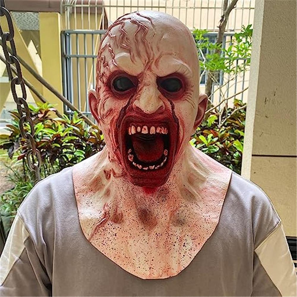 Zombie Mask Latex Halloween Cosplay Party Realistic Face Masks Headgear Scary Decoration Prop