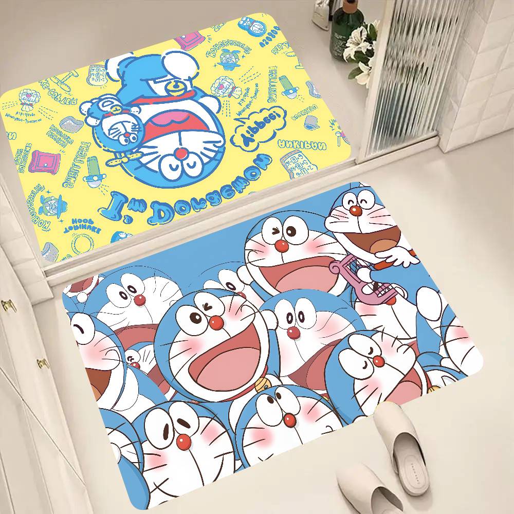 Floor Mat Suitable For Living Room Kitchen Bathroom Non-slip Mat Household Cartoon D-Doraemon Foot Mat