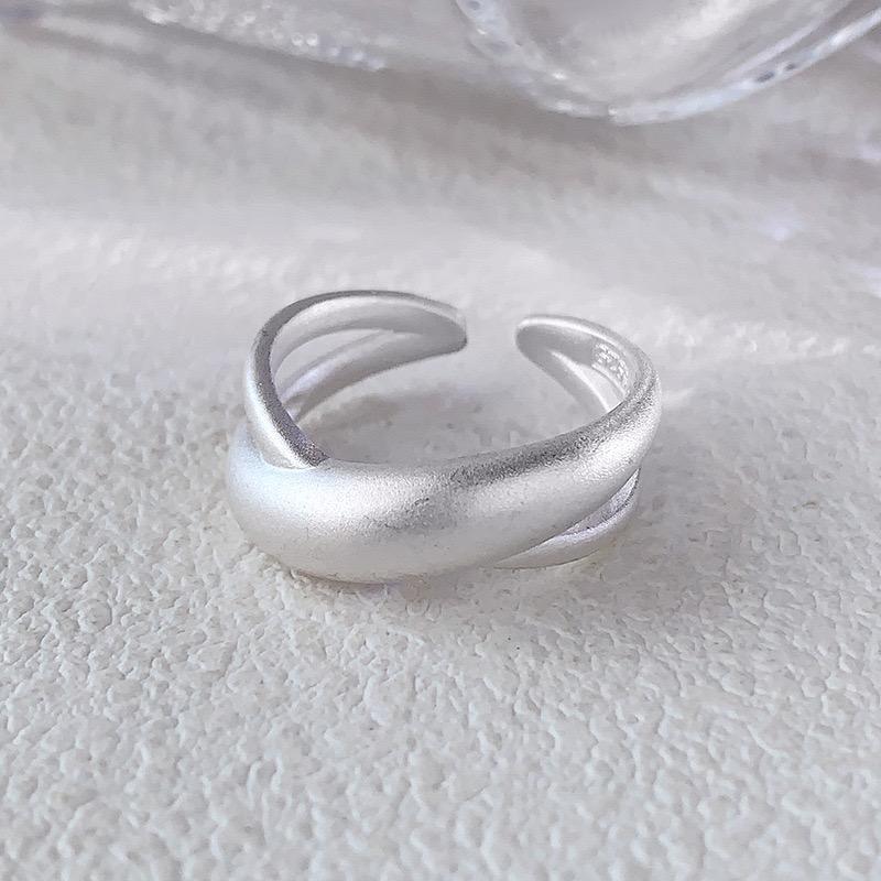 925 Sterling Silver Rings For Women Geometric Fine Jewelry Finger Adjustable Interware Sparkling Ring For Party Birthday Gift