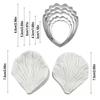 5/7Pcs Peony Petal Veiner Silicone Mold with Stainless Steel Cutter Handmade Fondant Flower Molds for Cake Decorating Bakeware T