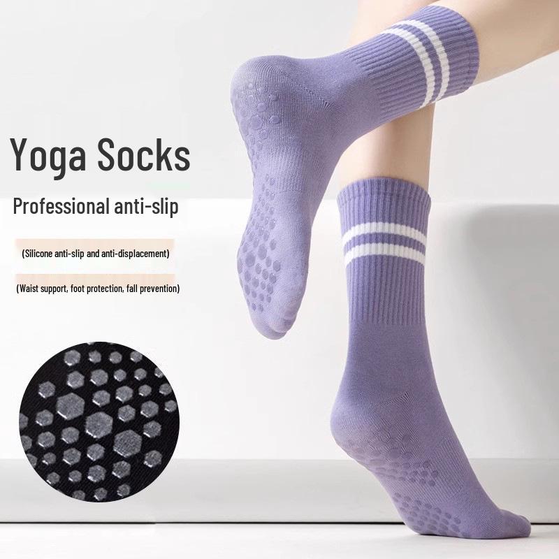 Women's Non-Slip Mid-Calf Yoga & Pilates Socks