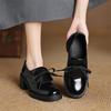 Fashion New Spring Patent Leather Woman Shoes Round Toe Women Pumps Shoes for Women Chunky Heel Loafers Fashion Casual High Heels Shoes