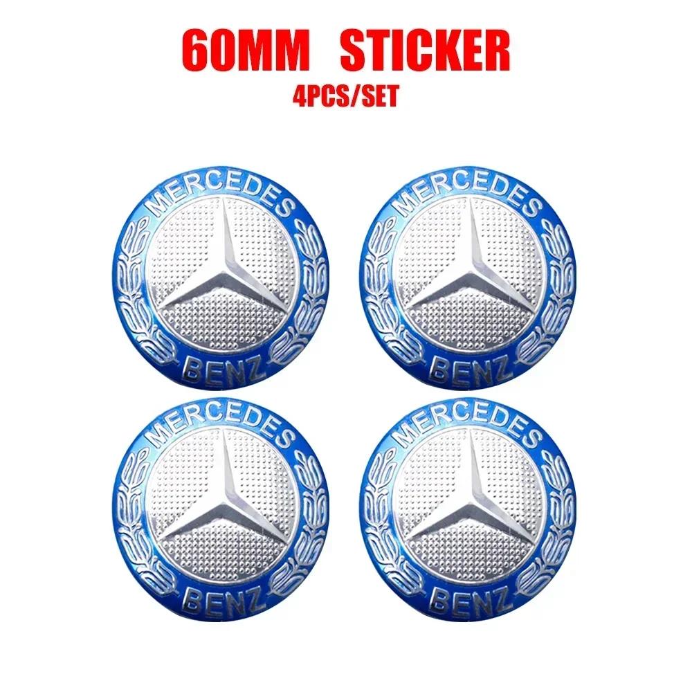 For Mercedes Benz 4pcs 60/63/68MM Car Wheel Center Cover Auto Hub Cap Accessorie For MERCEDES BENZ AMG W108 W124 W126 W140 W168
