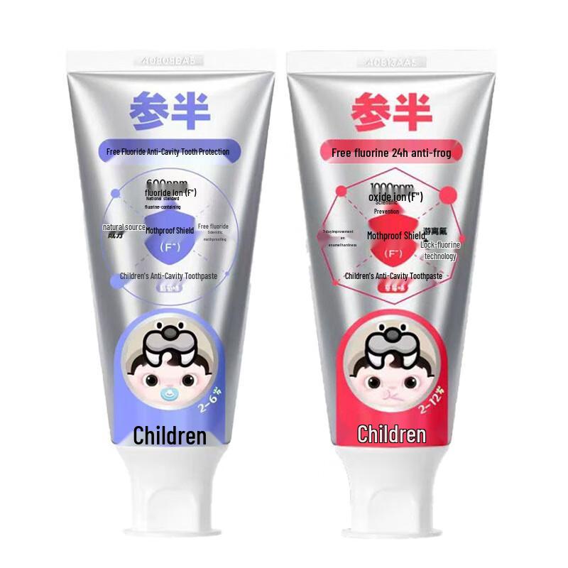 CANSEN Kids Anti-Cavity Fluoride Toothpaste Duo