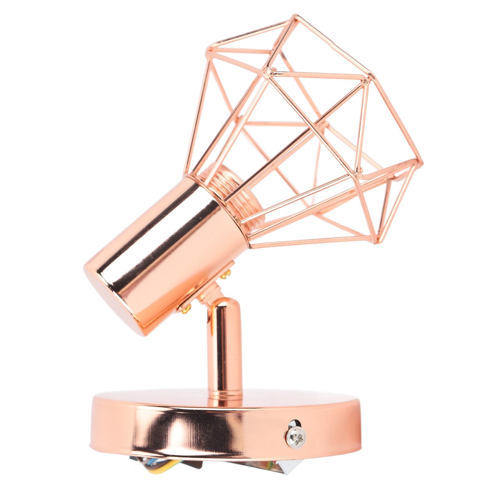 

Swing Arm Wall Lamp 350 Degree Rotary Cage Shade Iron E14 Wall Lamp Holder for Rose Gold 85‑265V