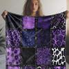 Purple Leopard | Ideal All- [1pc Luxury Plush Blanket] Luxury Plush Flannel Throw Blanket Soft Warm And Cozy Custom blankets