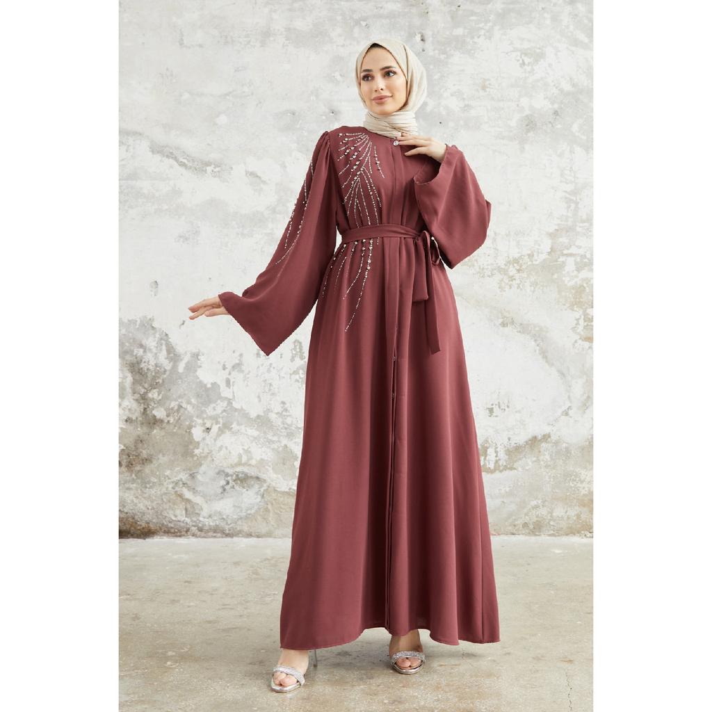 Viona Stone Abaya – Indigo