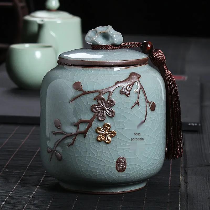 Retro Ceramic Tea Canister