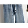 DIMANAF 2026 Spring Summer Women Plus Size Loose Jeans New Fashion Lady Denim Long Pants Oversized Bottoms
