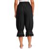 Womens Long Bloomers Loungewear Loose Harem Pants Elastic Waist Drawstring Medieval Style Midi Pants