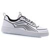 Li Ning Synthetic Leather Slip Resistant Abrasion Resistant Low Top Skateboard Shoes Women's White Black AGCP128-3