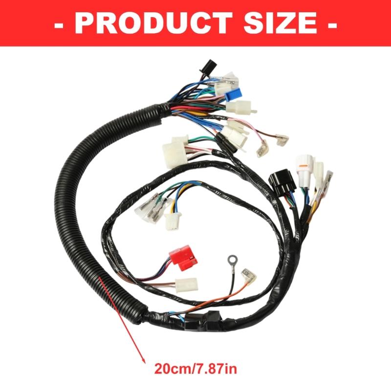 Motorcycle Full Vehicle Wiring Harness Line for YBR125 JYM125 Replacement Socket Cord Assembly Complete Circuit Cable