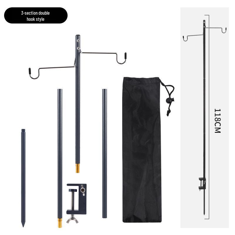 Ultralight Aluminum Folding Camping Light Pole Stand