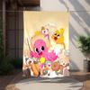 Pinkfong Flannel Blanket Soft Warm All-Season Throw, Design for Camping, Car Travel, Hiking Sofa, Bed, Office Perfect Gift for Parties