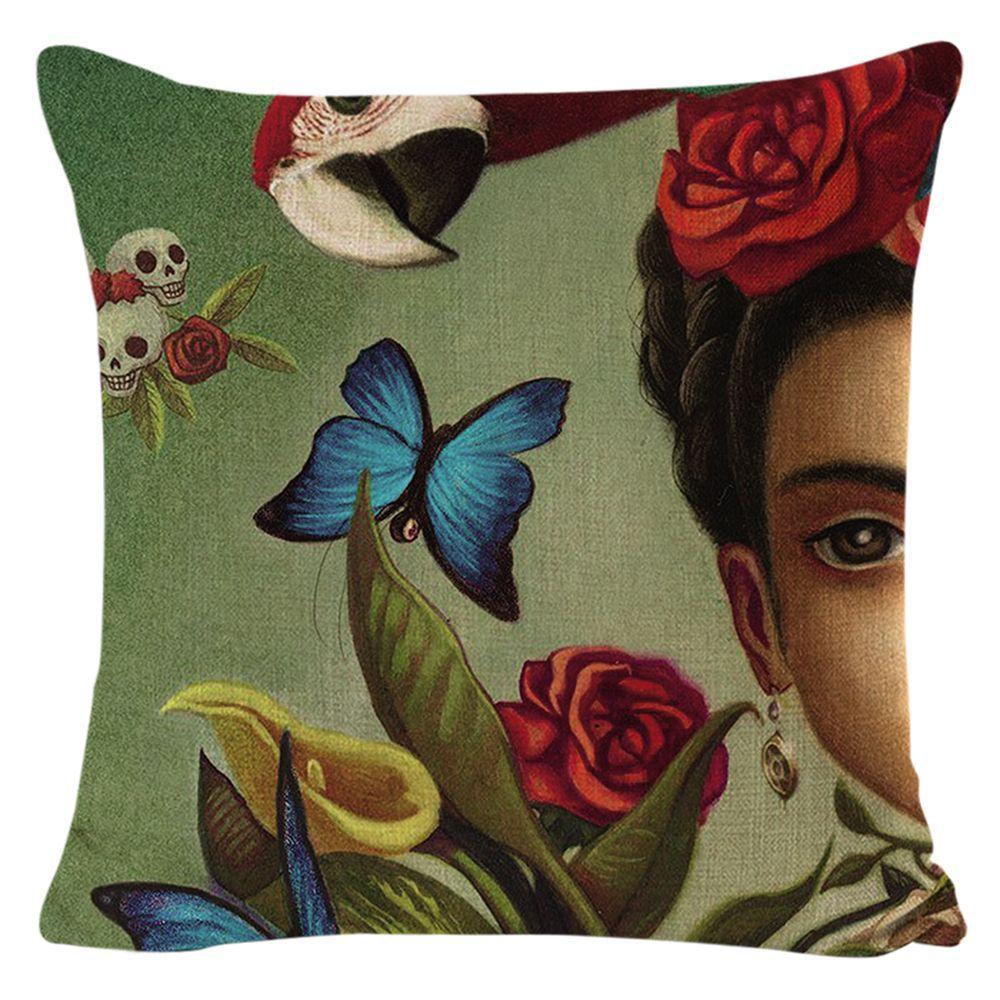 Kissenbezug Frida Kahlo Zierkissen Heim Sofa Kissen