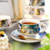 Fierce Tiger/snow Leopard Porcelain Cup&saucer Exquisite Coffee Mug Dining Table Milk Mugs Afternoon Tea Teacup Fruits Juice Cup