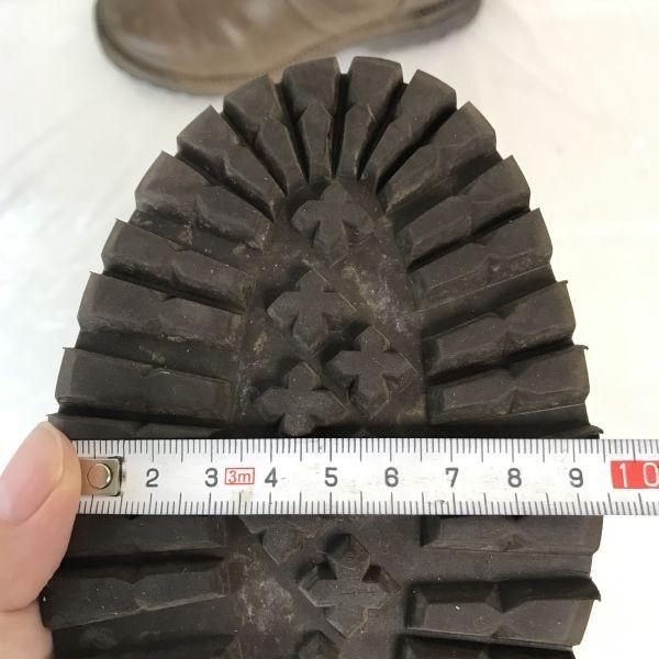 Japonsko SAYA Vibramová podrážka Dlouhé kožené boty 23cm Hnědé Ručně vyráběné(POUŽITÝ)