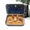 Christmas Nativity Set Resin Christmas Home Decor Holy Family Jesus Tabletop Figurines for Tabletop Cabinet Desk Bedside Home