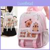 Childrens School Bag Cartoon Capybara Pattern Ergonomic Shoulder Kindergarten
