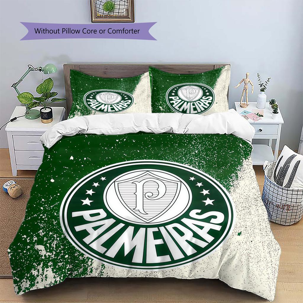 SE Palmeiras Pattern Bedding Quilt Set Home Decoration Gift (1 * Duvet Cover + 2 * Pillowcase Without Core)