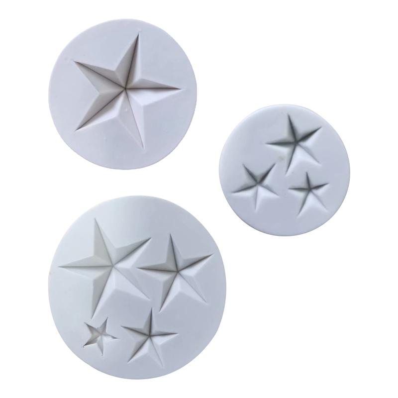 Star Mousses Silicones Molds Fondant Cake Border Mould Chocolate Mould Cake Decors Tool Kitchen Baking Accessories