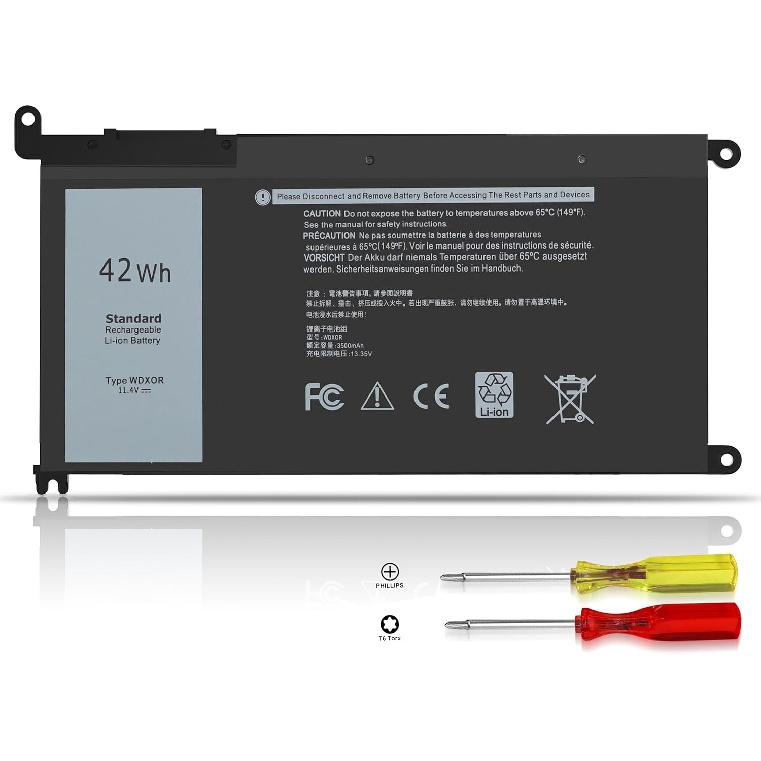 42wh WDXOR Laptop Battery for Dell Inspiron 13 15 5000 7000 Series 15 5565 5567 5568 5578 5579 7560 7570 13 7368 7378 5378 17 5765 5767 5770 P58F
