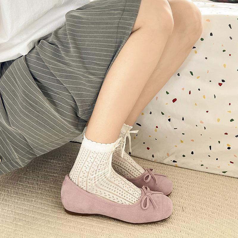 Gentle Ballet Ladyshoes Flats 2025 New Soft-soled Mary Jane Single Shoes Red Single Shoes Autumn Small Fragrant Women's Shoes