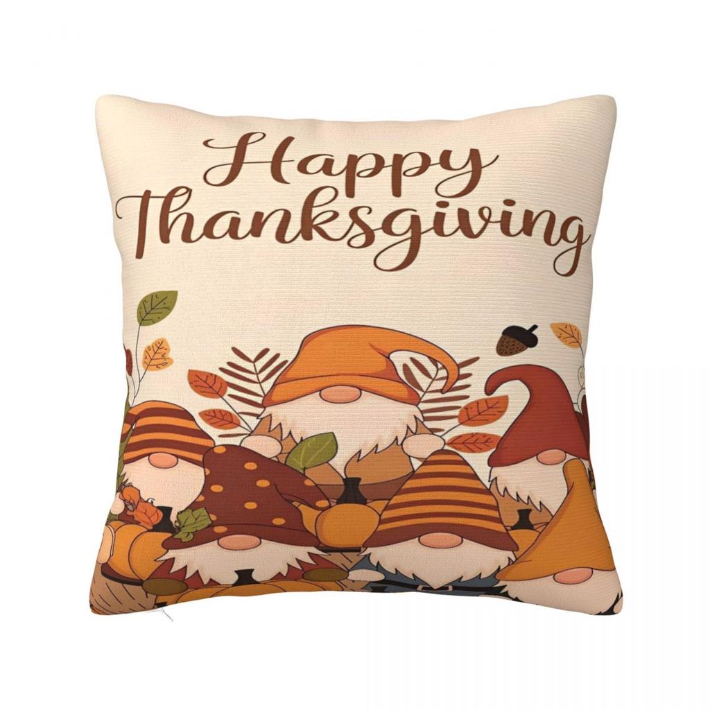 Pillow Case Happy Thanksgiving Day Soft Pillow Cover Morden Cushion Cover Graphic Pillowcases For Sofa Bedroom Home Decor