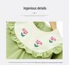 Waterproof Corduroy Smock Bib for Girls - Autumn/Winter Stylish Reversible Design