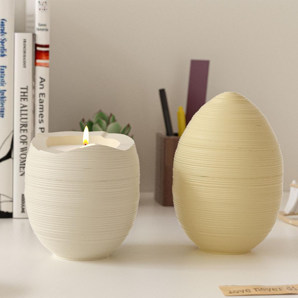 Egg-Shaped Silicone Mold Diy Aromatherapy Diffuser Mold Plaster Storage Tank Mold Plaster For Candle Making Home Decor Diy Craft