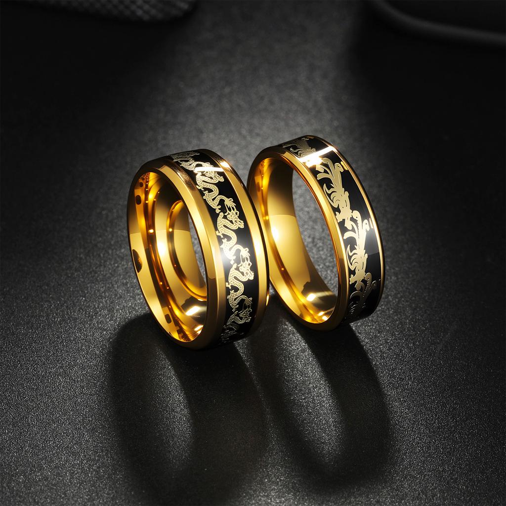 European and American New Jewelry Couple Rings, Wedding Rings, Chinese Style Zodiac Year Rings, Phoenix Rings
