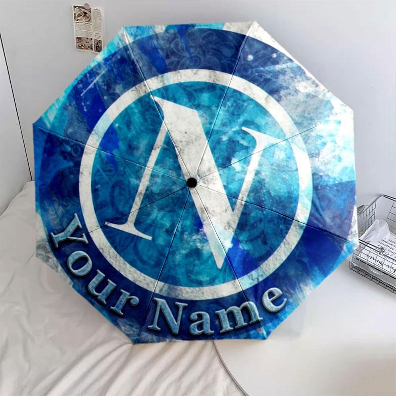 1 PC Automatic Folding Umbrella - SSC Napoli Custom Name Pattern, Portable & Foldable Design with 8 Ribs, Christmas Birthday Gifts