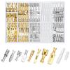 150 Pcs 2.8/4.8/6.3mm Quick Splice Male and Female Wire Spade Connectors, Wire Crimp Terminal Block Assortment Kit with Insulating Sleeve, for