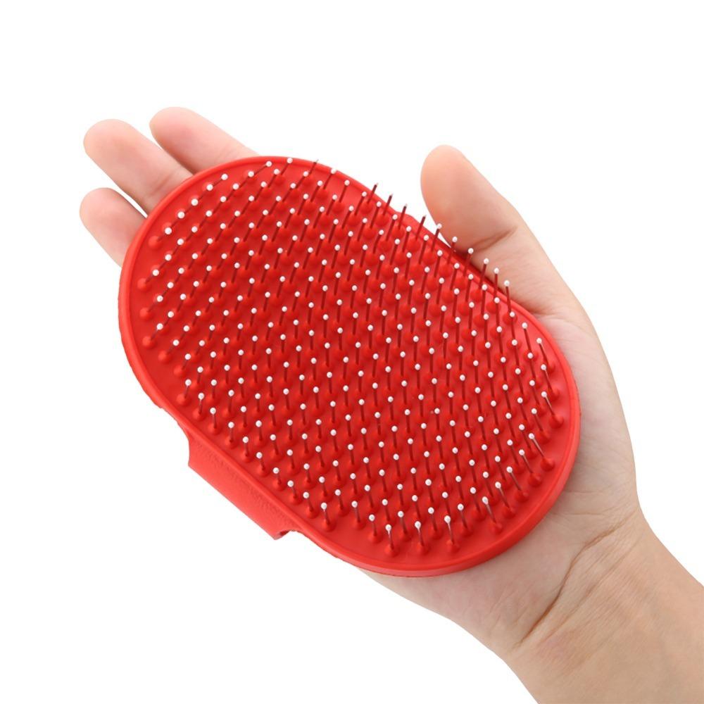 Non Slip Grip Slicker Bath Comb Rounded Pin Tip Dog Deshed Tool Loose Fur Removal
